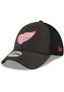 New Era Detroit Red Wings Mens Charcoal Team Primary Logo Shadow Tech Neo 39THIRTY Flex Hat
