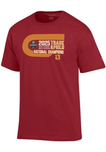 Champion USC Trojans Cardinal 2025 Mens Track and Field Champions Jersey Short Sleeve T Shirt