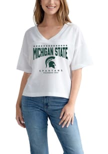 Michigan State Spartans Womens QB Jersey Fashion Football Jersey - White