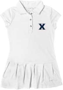 Xavier Musketeers Toddler Girls White Caroline Short Sleeve Dress
