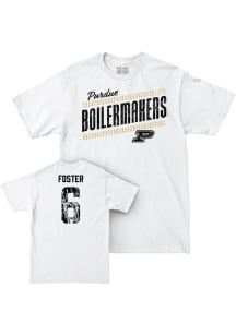 Sienna Foster Purdue Boilermakers White NIL Slant Short Sleeve Player T Shirt