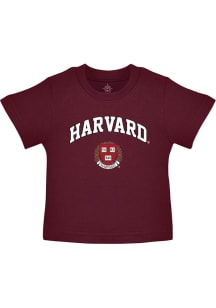 Harvard Crimson Toddler Crimson Wordmark Crest Short Sleeve T-Shirt