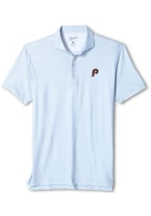 Johnnie O Philadelphia Phillies Mens Light Blue Hex Short Sleeve Fashion Polo