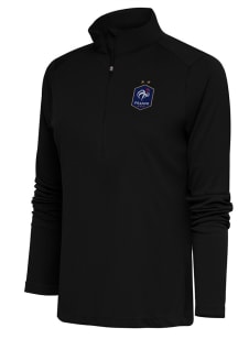 Antigua France National Team Womens Black Statement Qtr Zip