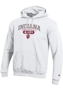 Champion Indiana Hoosiers Mens White Pill Box Grandpa Powerblend Long Sleeve Hoodie