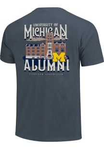 Michigan Wolverines Navy Blue Campus Alumni Short Sleeve T Shirt