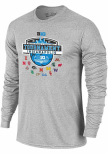 Big Ten Grey 2026 Big Ten Women's Basketball Tournament Skyline Long Sleeve Fashion T Shirt