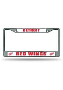 Detroit Red Wings Premium Chrome License Plate Frame - Silver