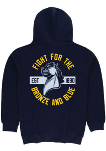 Summit Sportswear Central Oklahoma Bronchos Mens Navy Blue Front Back Long Sleeve Full Zip Jacket