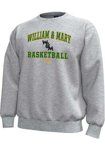 Under Armour William & Mary Tribe Mens Grey Basketball Icon Long Sleeve Crew Sweatshirt