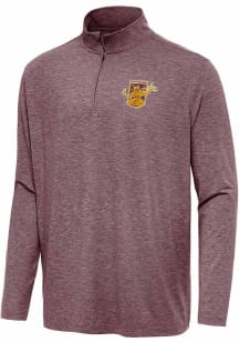 Antigua Detroit City FC Mens Maroon Hunk Long Sleeve Qtr Zip Pullover