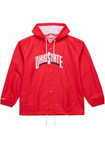 Mitchell and Ness Ohio State Buckeyes Mens Red Playoff Win Light Weight Jacket