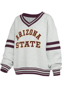 Pressbox Arizona State Sun Devils Womens Grey Oates Crew Sweatshirt