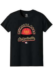 Summit Sportswear Louisville Bats Youth Black Circle Cap Copa Short Sleeve T-Shirt