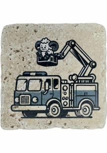 Chapel Hill Ram Riding Firetruck Coaster - White