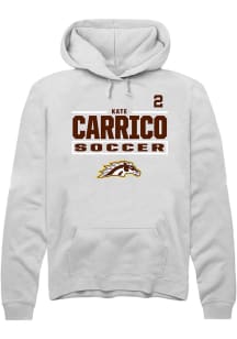 Kate Carrico Western Michigan Broncos Mens White NIL Stacked Box Player Hood