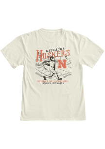 Blue 84 Nebraska Cornhuskers Ivory Big Ten Baseball Short Sleeve T Shirt