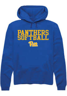 Summit Sportswear Pitt Panthers Mens Blue Stacked Softball Long Sleeve Hoodie