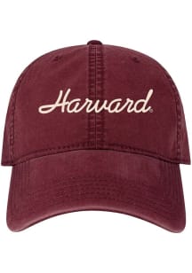Legacy Harvard Crimson Chain Stitch Terra Twill Adjustable Hat - Maroon