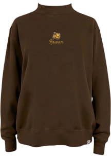 Summit Sportswear Rowan University Womens Brown Mock Neck Crew Sweatshirt