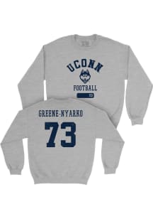 Raphael Greene-Nyarko  Campus Ink UConn Huskies Youth Grey NIL Varsity Long Sleeve Crew Sweatshirt