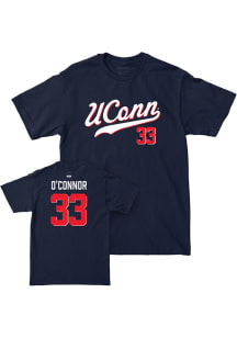 Jack O'Connor UConn Huskies Youth Navy Blue NIL Script Player Tee