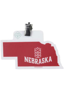 Nebraska State Shape Stickers - Red