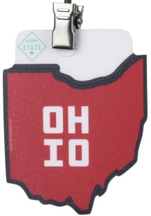 Ohio State Shape Stickers - Red