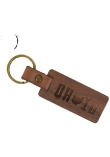 Ohio State Shape Keychain - Brown