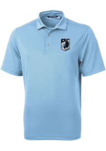 Cutter and Buck Minnesota United FC Mens Light Blue Virtue Eco Pique Short Sleeve Polo