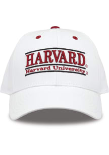 Harvard Crimson Bar Cap Adjustable Hat - White