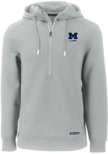 Cutter and Buck Michigan Wolverines Mens Ash Alumni Roam Hood