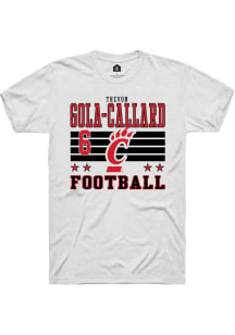 Trevon Gola-Callard Cincinnati Bearcats White Football NIL Striped Short Sleeve Player T Shirt