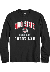 Chloe Lam Ohio State Buckeyes Black NIL Arch Logo Long Sleeve Player T Shirt