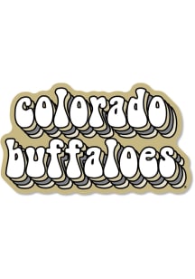 Colorado Buffaloes 2" Stacked Bubble Text Dizzler Stickers - Black