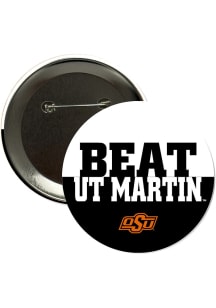 Oklahoma State Cowboys BEAT UT Martin 3" Button - Orange