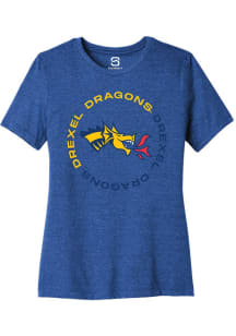 Summit Sportswear Drexel Dragons Womens Blue Circle Short Sleeve T-Shirt