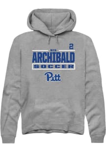 Mya Archibald Pitt Panthers Mens Graphite NIL Stacked Box Player Hood