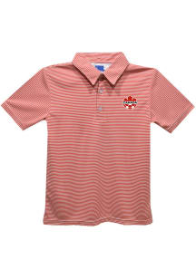Vive La Fete Canada National Team Toddler Red Pencil Stripe Short Sleeve Polo Shirt