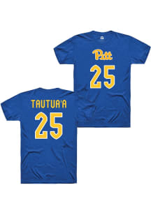 Haiti Tautua’a Pitt Panthers Blue NIL Shirzees Short Sleeve Player T Shirt