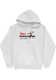 Andi Jackson Nebraska Cornhuskers Mens White Illustrated Hoodie Player Hood
