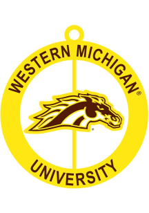 Western Michigan Broncos Retro Mascot Spinner Keychain - Brown