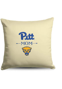 Pitt Panthers Mom 18x18 Throw Pillow - White