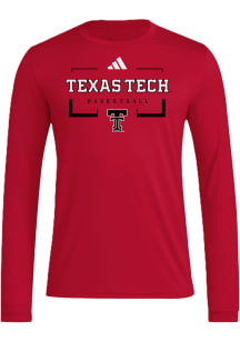 Adidas Texas Tech Red Raiders Red Locker Basketball Icon Long Sleeve T-Shirt