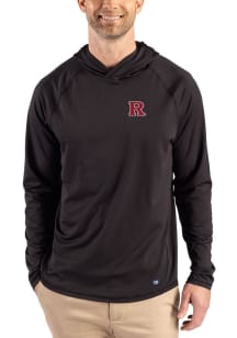 Cutter and Buck Rutgers Scarlet Knights Mens Black Prospect Eco Big and Tall Hooded Sweatshirt