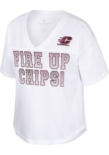 Colosseum Central Michigan Chippewas Womens White Shiz Short Sleeve T-Shirt