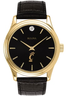 Bulova Cincinnati Bearcats Leather Mens Watch
