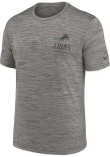 Nike Detroit Lions Mens Grey Sideline Team Issue Velocity Big and Tall T-Shirt