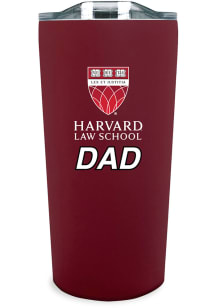 Harvard Crimson 18oz Soft Touch Dad Law Stainless Steel Tumbler - Maroon
