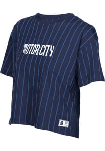 New Era Detroit Tigers Womens Navy Blue City Connect Boxy Short Sleeve T-Shirt